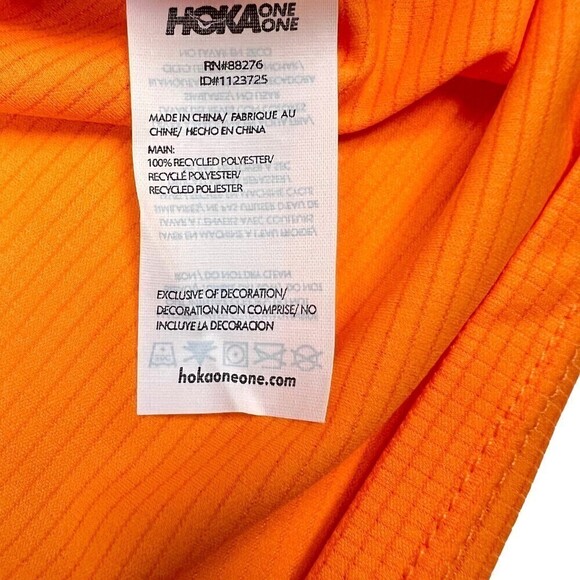 NWT Hoka One One Men's Glide Short Sleeve Performance T-Shirt Orange Small - Picture 10 of 14